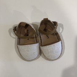 Baby Girls 3/6 Months White and brown sandals