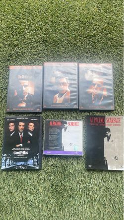 Godfather series/good fellas/Scarface DVDs