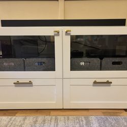IKEA BESTÅ TV Unit w/ Glass Top — READ DESCRIPTION!!