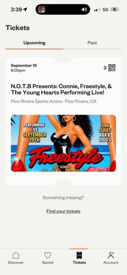 2 Tickets – Freestyle Live September 19