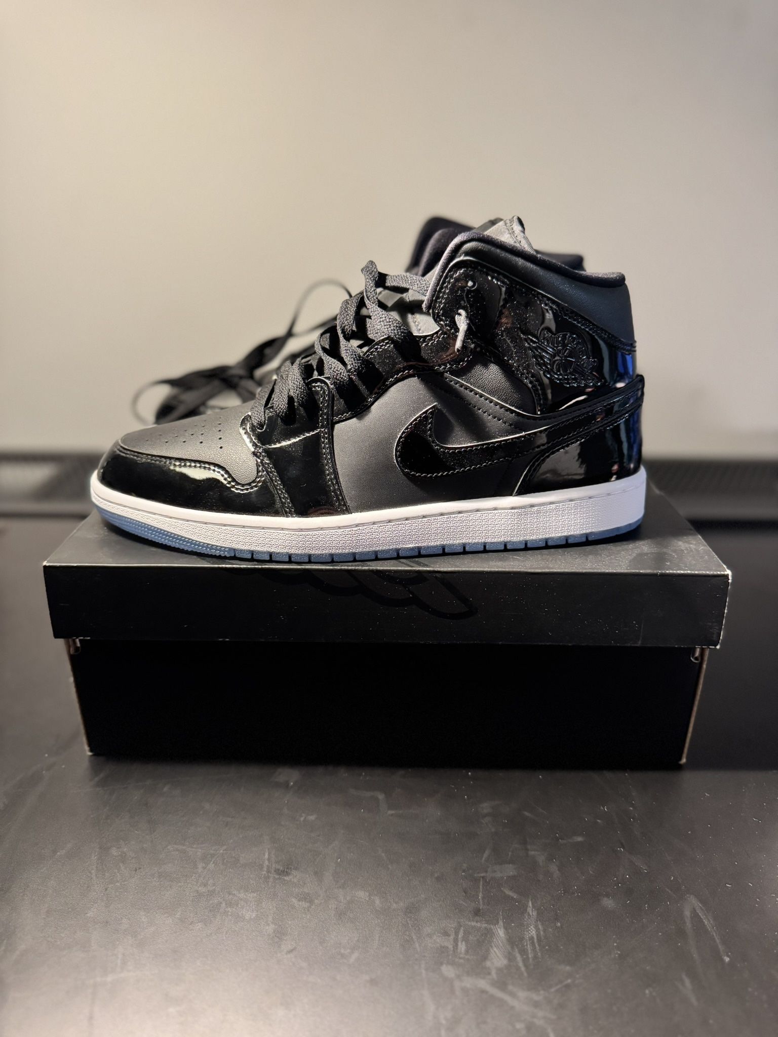 Air Jordan 1 Mid SE “Black Concord / Patent Leather” Size 11.5 – New / Icy Soles
