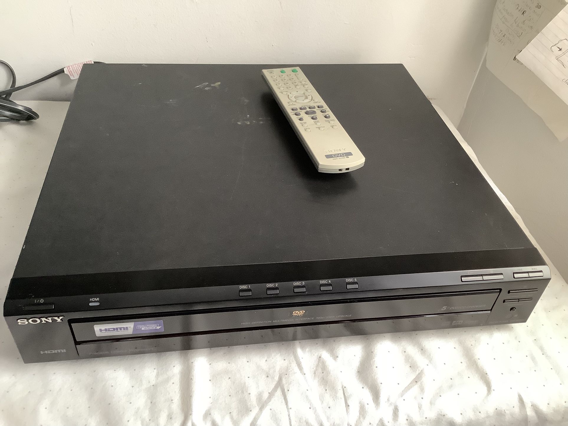 Sony DVP-NC85H HDMI 5-Disc Changer DVD/CD Player With Remote TESTED