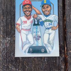 RARE KEN GRIFFEY JR AND KEN GRIFFEY SR CARD FROM TACO TIME CARD PROMOTION 3X5 X AIRAK