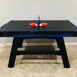 5 ft. Bandit Air Hockey Table with Table Tennis Top