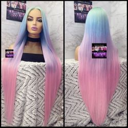 Human Hair Blended Lace Front Wig 