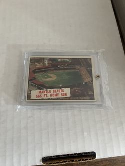 1961 Topps - Baseball Thrills Mickey Mantle #406 blasts home run