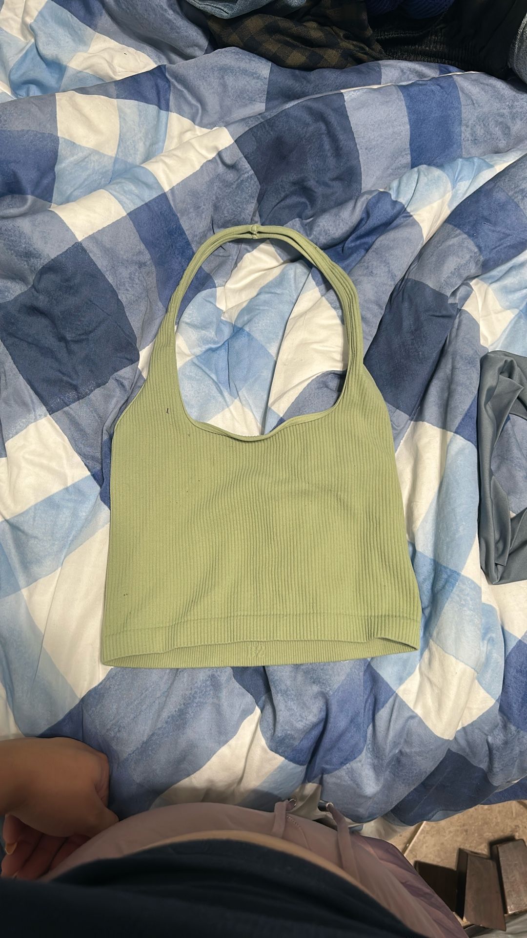 Green Halter Top Size M