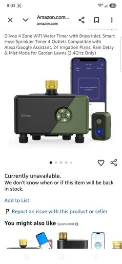 Diivoo Brass 4 Outlets WiFi Water Timer