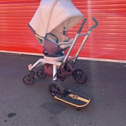 Brown ORBIT G2 Baby Stroller With Bag And Skateboard 