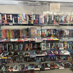 Vintage VHS and Blu-Rays