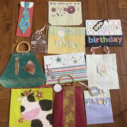 New set of 11 gift bags various occasions 