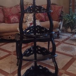 Vintage Ornate Wooden Corner Shelf 59 North And Houston TX 77016