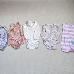 Toddler Girl Outfit Bundle | 24 Months | Rompers & Long-Sleeve Bodysuit