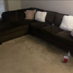 Dark Brown Sectional (Must Pick Up)