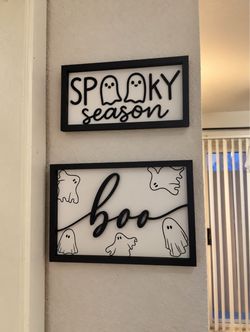 Halloween Spooky Season & Boo Wall Decor - Set of 2