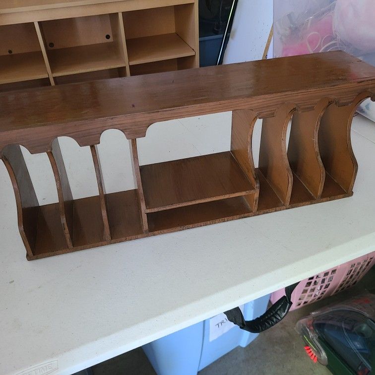 Vintage Cubby Organizer Shelf letter mail Farmhouse Shabbychic