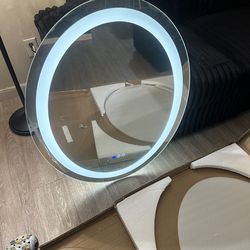 SMIROR 28x36 Oval Back Lit LED Mirror Dimmable Defogger