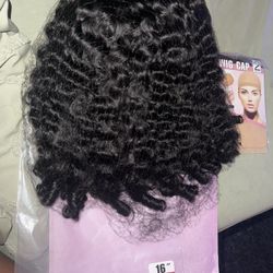 NEW 16” Burmese Curly V-Part Wig – 200% Density, Glueless, No Leave Out 💕