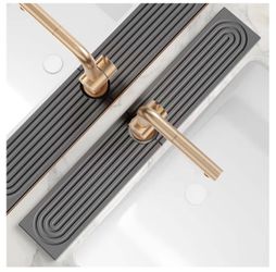 Faucet Splash Guard for Kitchen Sink, Kitchen Sink Faucet Mat with Raised Feet, Durable Drying Matt Kitchen Counter Stone, Water Absorbent Diatomite D