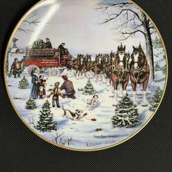 Budweiser Holiday Plate