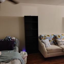 Black 5 Shelf Bookshelf 