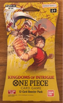 One Piece KINGDOMS OF INTRIGUE English Sleeved Booster OP-04 Sealed 12-Card Pack