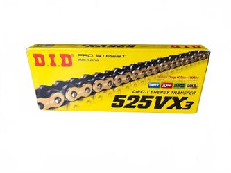 DID 525VX3 Gold X-Ring Motorcycle Chain 110 Links 525VX3GBX110ZB NEW Japan