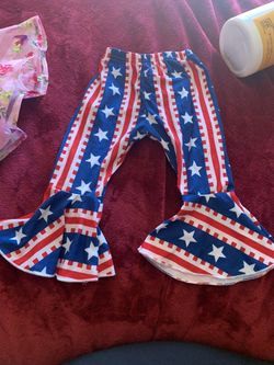 4th Of July Baby Girl Pants