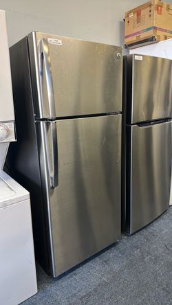 Stainless steel ge top freezer fridge