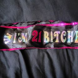 21st Birthday Sash