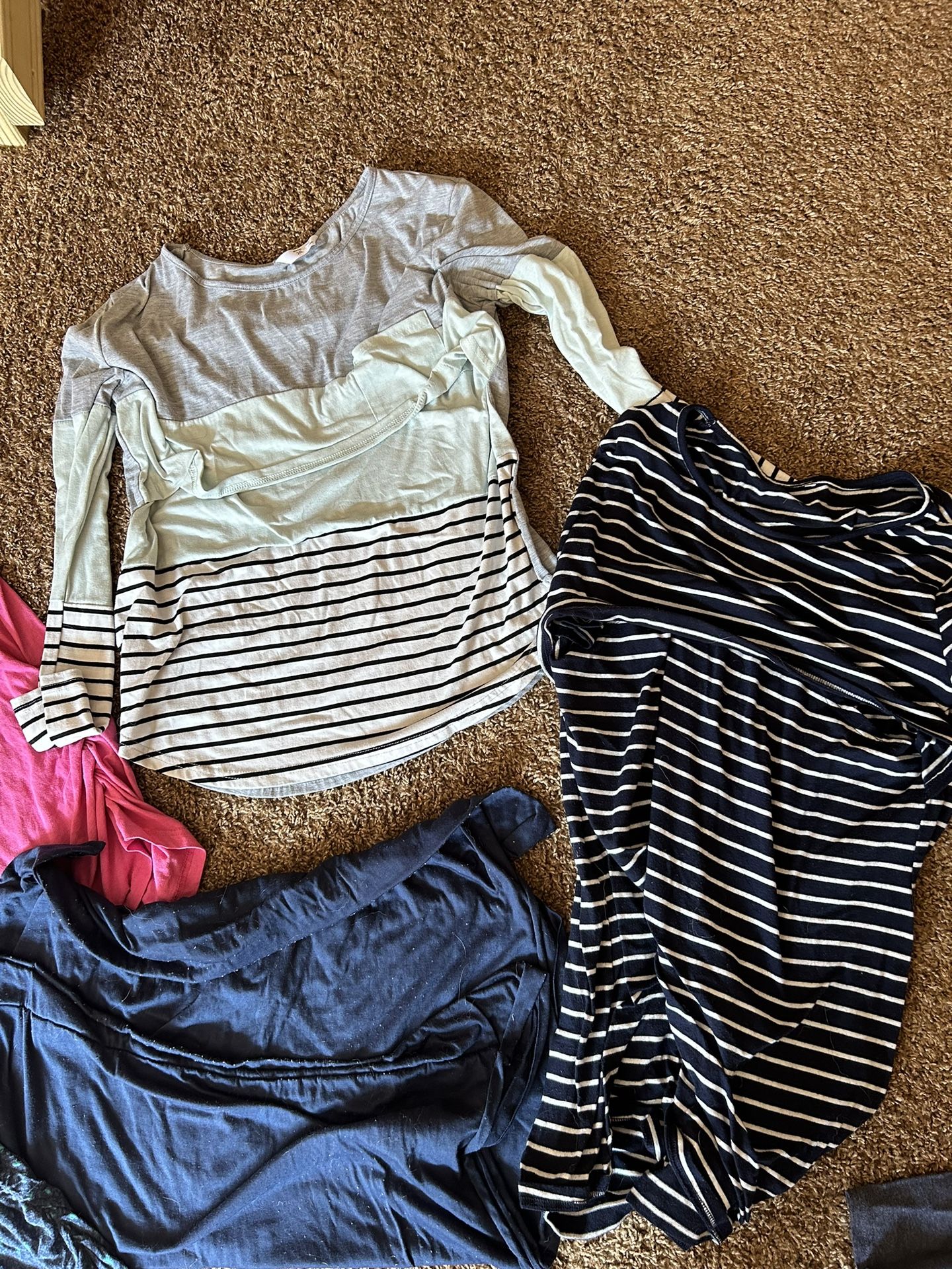 Maternity/Nursing Clothes & Mens: XL shirt&L/XL bathing Suit