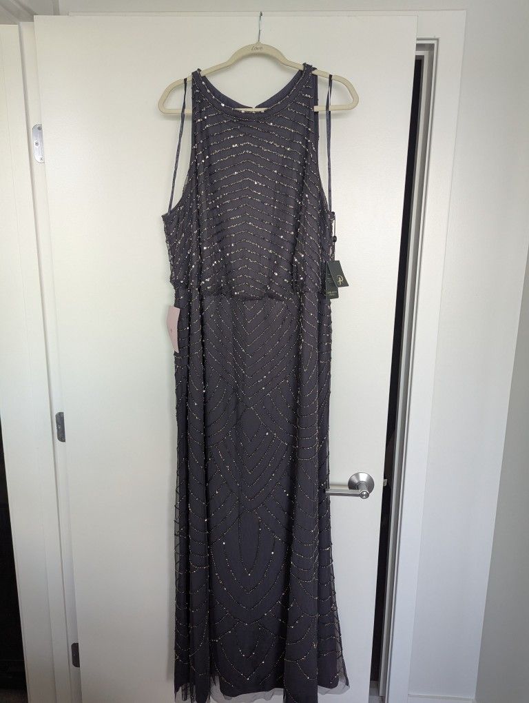 Anthropologie Beholden Dress - Gunmetal Gray - Size 24