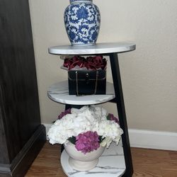 Faux Marble End Table