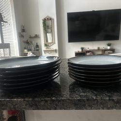 Dinnerware set blue/gray