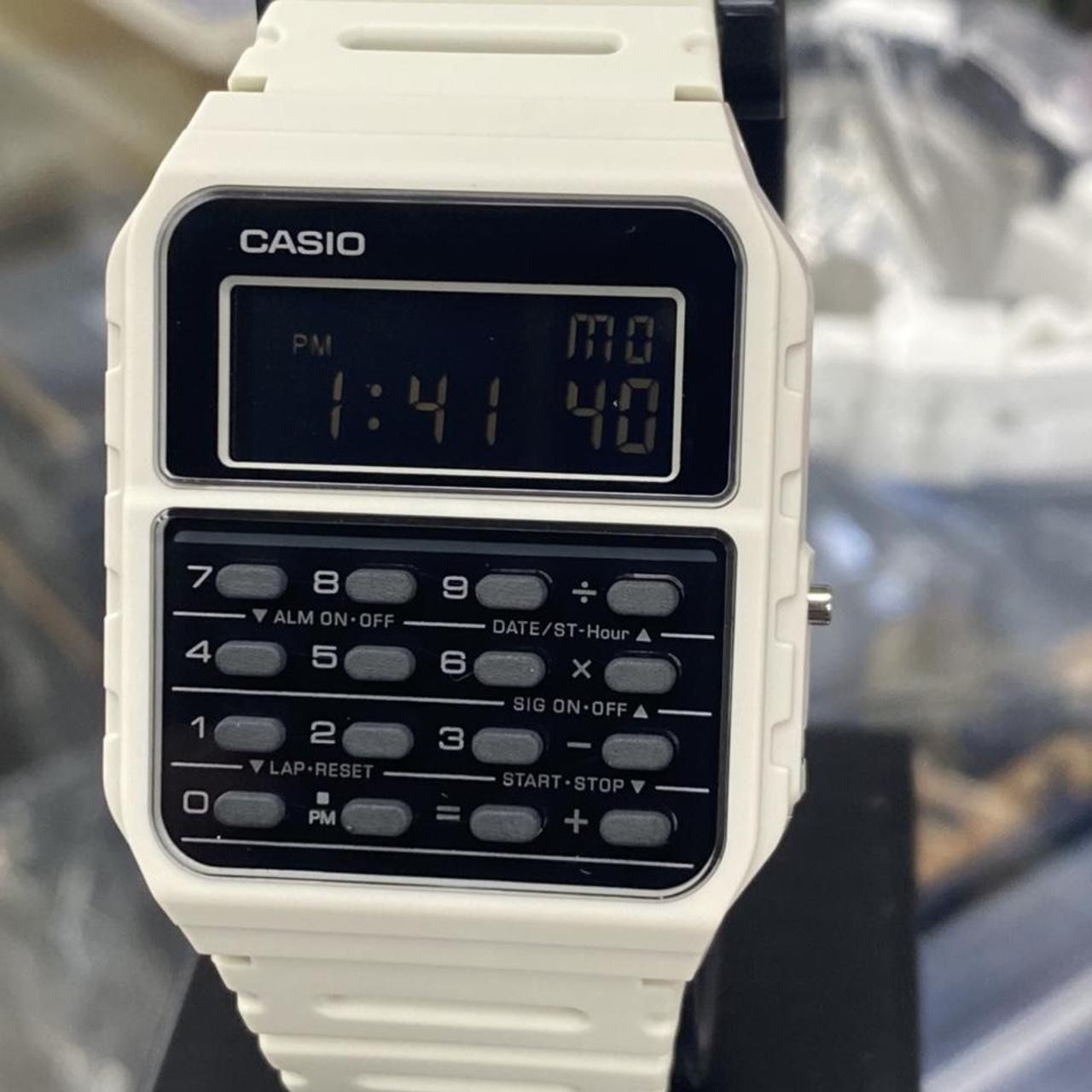 Casio Calculator Watch Brand New Item Unisex For Men Teen or Ladies Too  Size  Plastic Rubber Digital Alarm  34mm Diameter  For Work Watch  Classic St