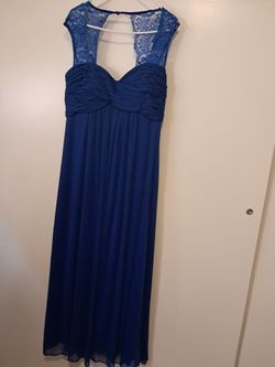 EVA Royal Blue Floor Length Formal Gown Size XL