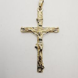 14k Gold Crucifix Pendant 