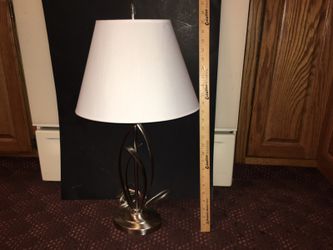 Cheyenne frosted steel lamp $15