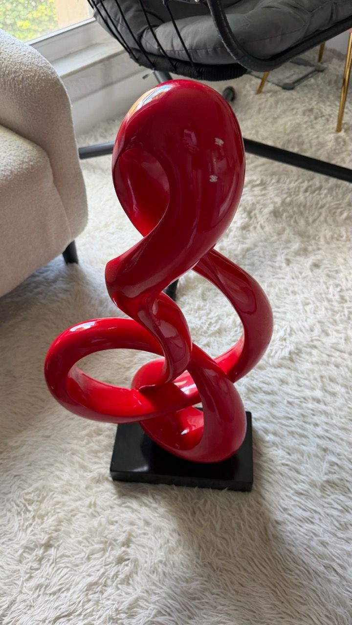 Red Abstract Sculpture on Black Base for Sale in Miami, FL - OfferUp