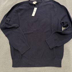 J. Crew Men’s Medium Navy Sweat Shirt New 