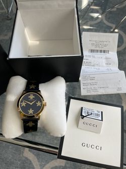 Gucci Womens Timeless Star And Bee Motif Watch 