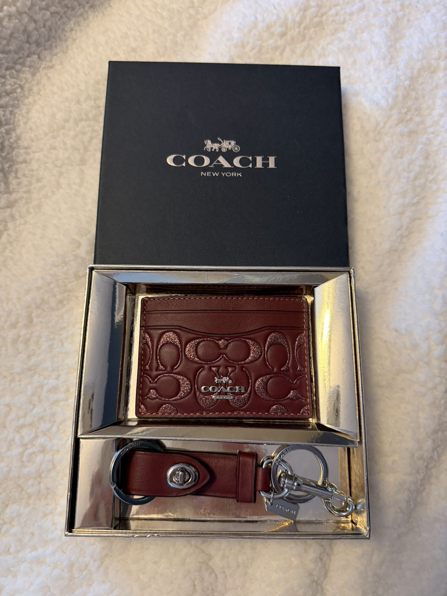 Coach Credit Card Wallet And Key Chain New