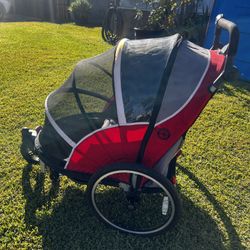 Schwinn Double Bike Trailer with Stroller Attachment