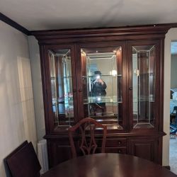 Exquisite Lead Glass China Cabinet 