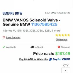 Bmw Vanos Solenoid Valve 