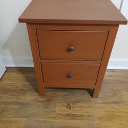 IKEA Hemnes 2 Drawer Nightstand (Red) Good Condition! $35 