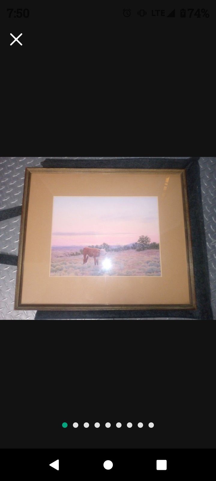 🔥TODAY ONLY Tom Phillips Original Painting Entitled "Bawling Calf" Signed And Dated 🌹 One Of A Kind