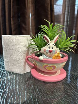 Disney Store White Rabbit Tea Cup Succulent Planter by Jerrod Maruyama