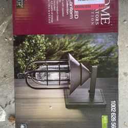 Home Decorators Collection Wisteria Collection 1-Light Sand Black Outdoor Wall Lantern Sconce with Clear Glass Shade