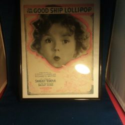 Shirley Temple Sheet Music Framed